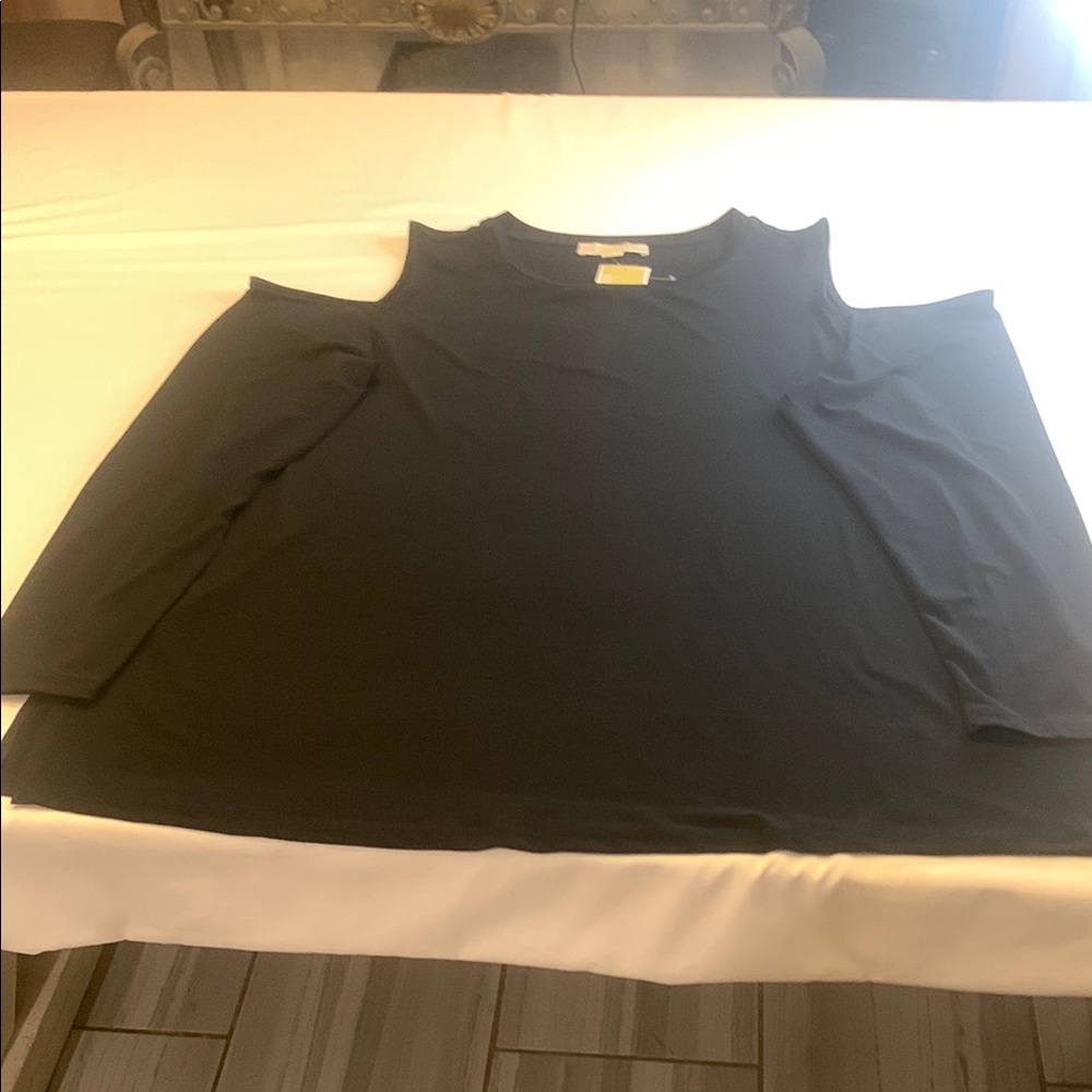 Black Cold Shoulder Top